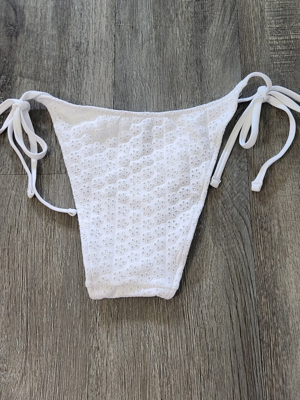 New!Frankies Bikini x Pink Bridgette Eyelet Bikini Bottom‎